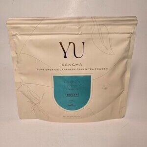 Yu Tea Decaf Organic Sencha Green Tea Powder, 100 Servings Exp 5/30/26